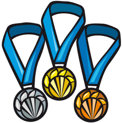 Medalles pels tres primers classificats Joc