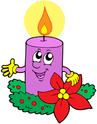 Espelma de Nadal amb una flor de Nadal Joc