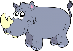Rinoceront, animal en alt risc d'extinció Joc