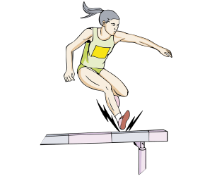 Un atleta en una cursa d'obstacles Joc