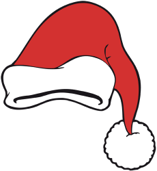 El barret vermell i blanc de Santa Claus Joc