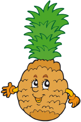 La pinya o ananàs és una fruita tropical Joc