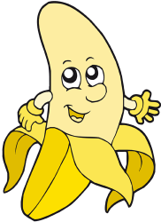 Plàtan o banana, fruit del bananer Joc