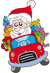 Santa condueix un cotxe amb els regals de Nadal Joc