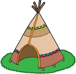 Tipi indi, tenda cònica d'un campament Joc