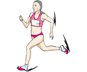 Atleta en una cursa de llarga o mitjana distància Joc
