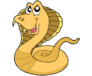 Cobra, serp verinosa en posició alerta Joc