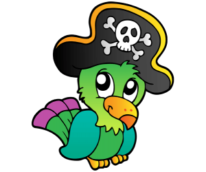 El lloro dels pirates amb un barret Joc