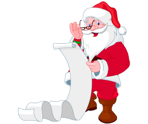 El Pare Noel amb la llista de regals de Nadal Joc