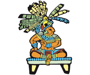 El rei dels maies assegut al tron Joc