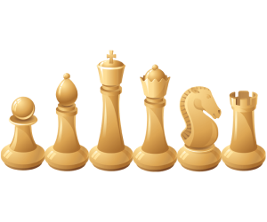 Els sis tipus de peces blanques dels escacs Joc