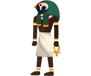 Horus, el Déu egipci amb un cap de falcó Joc