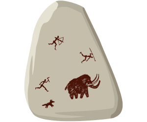 La caça de mamut, una pintura rupestre Joc