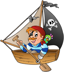 Pirata en un bot de rems Joc