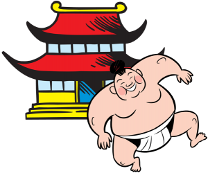 Típic del Japó, el sumo i les cases com temples Joc