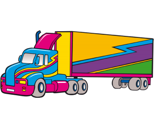 Un camió trailer per a transport de mercaderies Joc