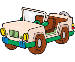 Un jeep, un vehicle tot terreny Joc