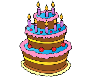 Un pastís d'aniversari amb vuit espelmes Joc