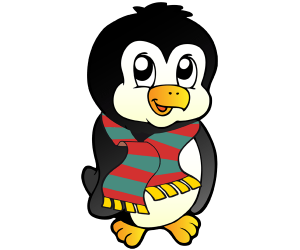 Un petit pingüí amb una bufanda Joc