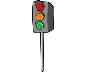 Un semàfor, un senyal de control de trànsit Joc