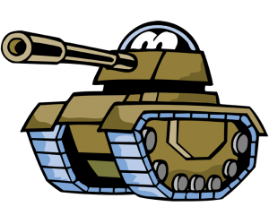 Un tanc, un vehicle blindat de combat Joc