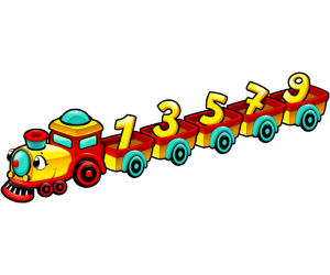 Un tren amb els nombres senars o imparells Joc
