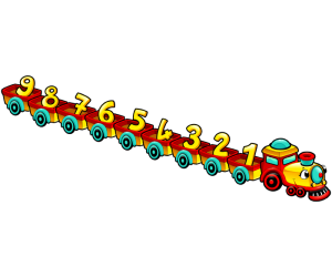 Un tren amb els números 1 a 9 Joc
