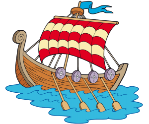 Un vaixell de víkings, conegut com drakkar Joc