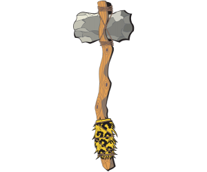 Una destral de pedra, una eina prehistòrica Joc