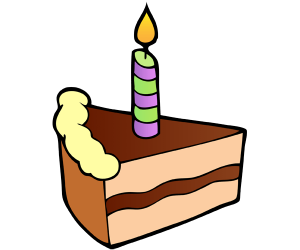 Una espelma en un tros de pastís d'aniversari Joc