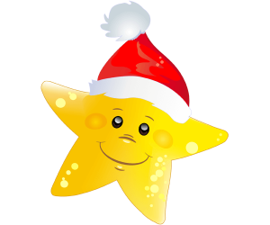 Una estrella de Nadal amb barret de Pare Noel Joc