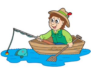 Una petita barca amb rems per pesca recreativa Joc