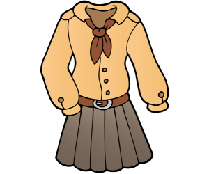 Uniforme amb camisa i faldilla per les nenes scout Joc